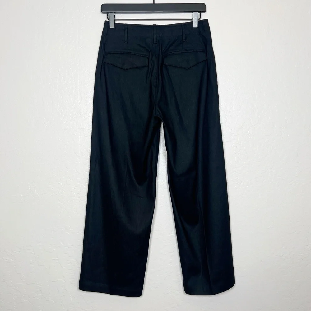 RAG & BONE Women’s Size 4 Black Dylan Cropped Linen Pants